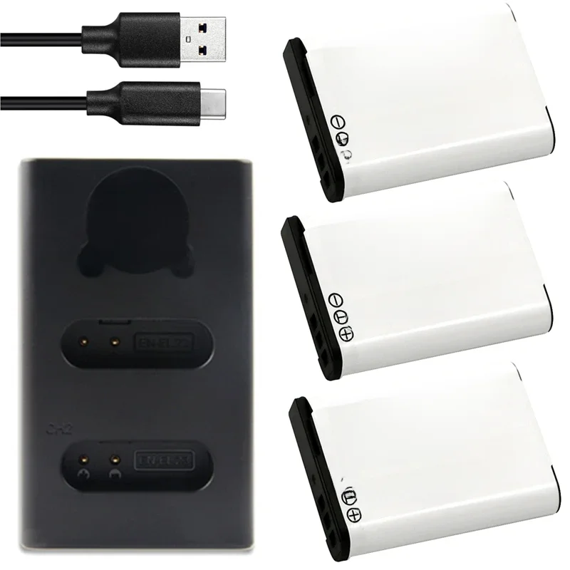 Akumulator 2650mah EN-EL23 ENEL23 EN EL23 + podwójna ładowarka do aparatu Nikon Coolpix B700 P600 P610 P610S P900 P900S S810C — zdjęcie produktu 7