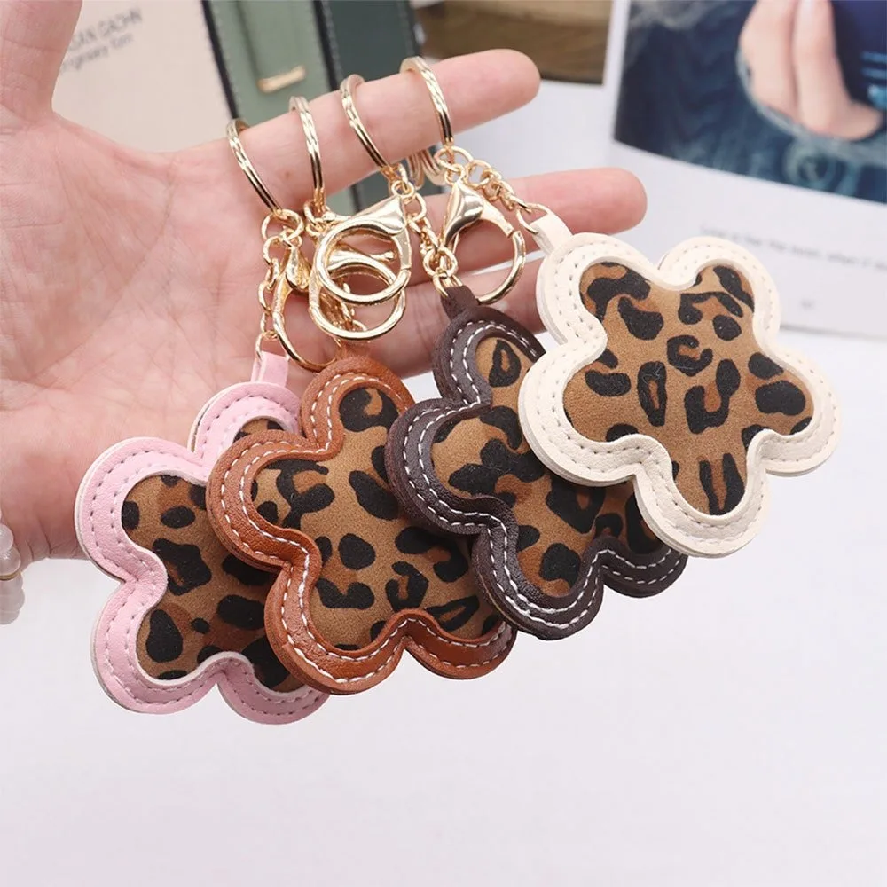 Leopard Print Star Bag Charm Woven Ball Keychain Bag Pendant Fashion Bag Accessory Small Gift Personalized Bag Charm