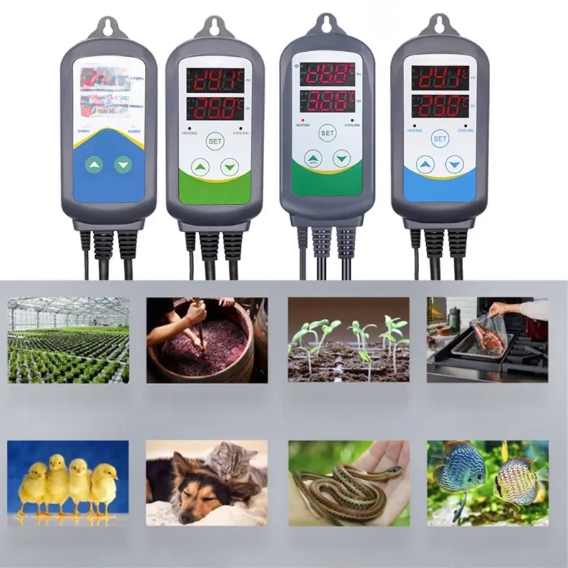 4 Type Inkbird Verwarming En Koeling Temperatuurregelaar Met Twee Relais Voor Carboy, Kas, Terrarium, Aquarium, Brouwen - afbeelding 2
