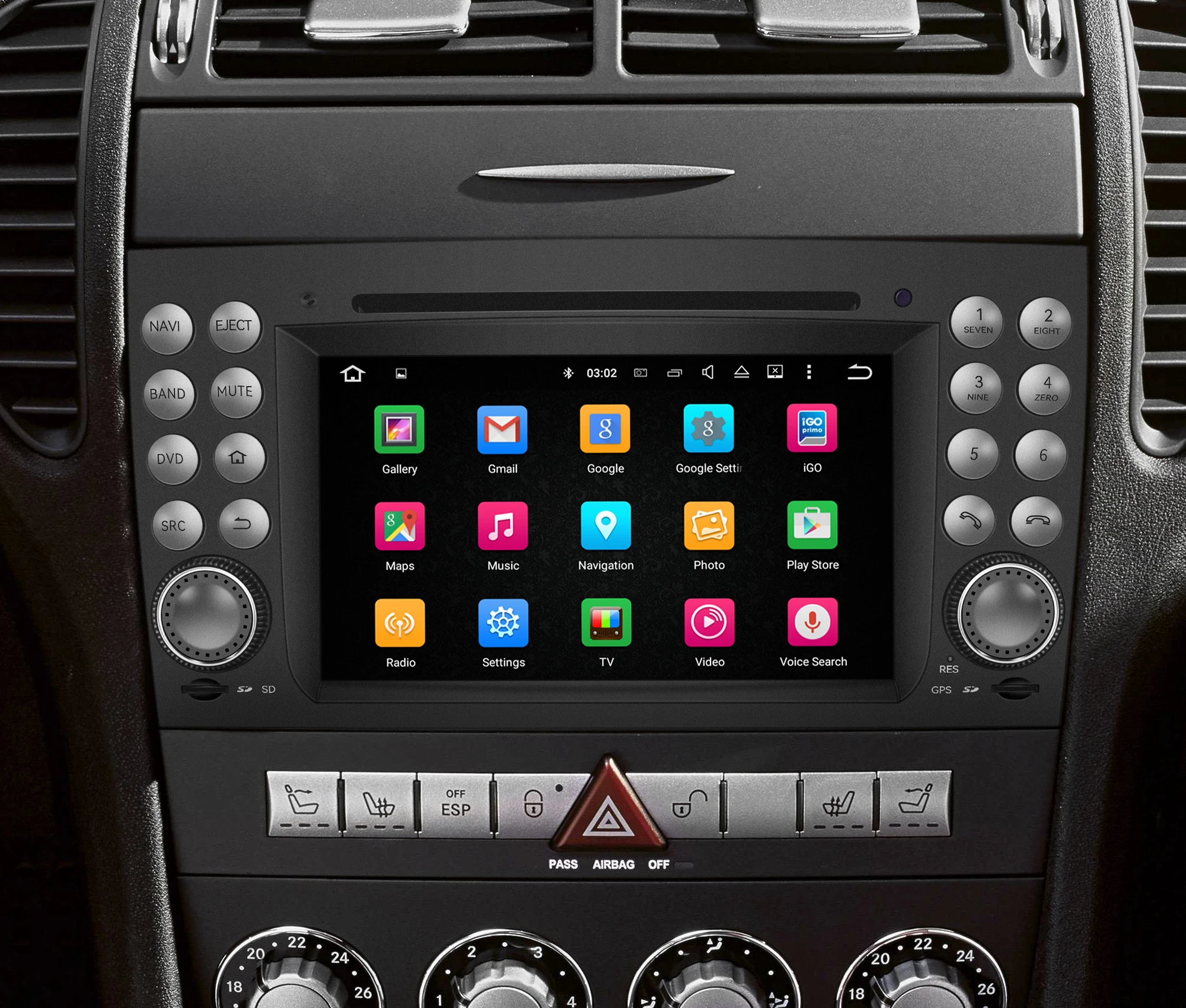 Radio for Mercedes SLK R171 w171 SLK200 slk280 slk300 SLK350 SLK55 stereo upgrade 7in touchscreen CarPlay Andriod auto DVD WiFi