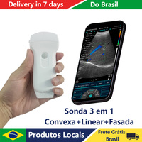 Color Doppler 3 in 1 Portable Double Head wifi-scanner USG Portable 128 Elements Wireless Ultrasound Probe Scanner