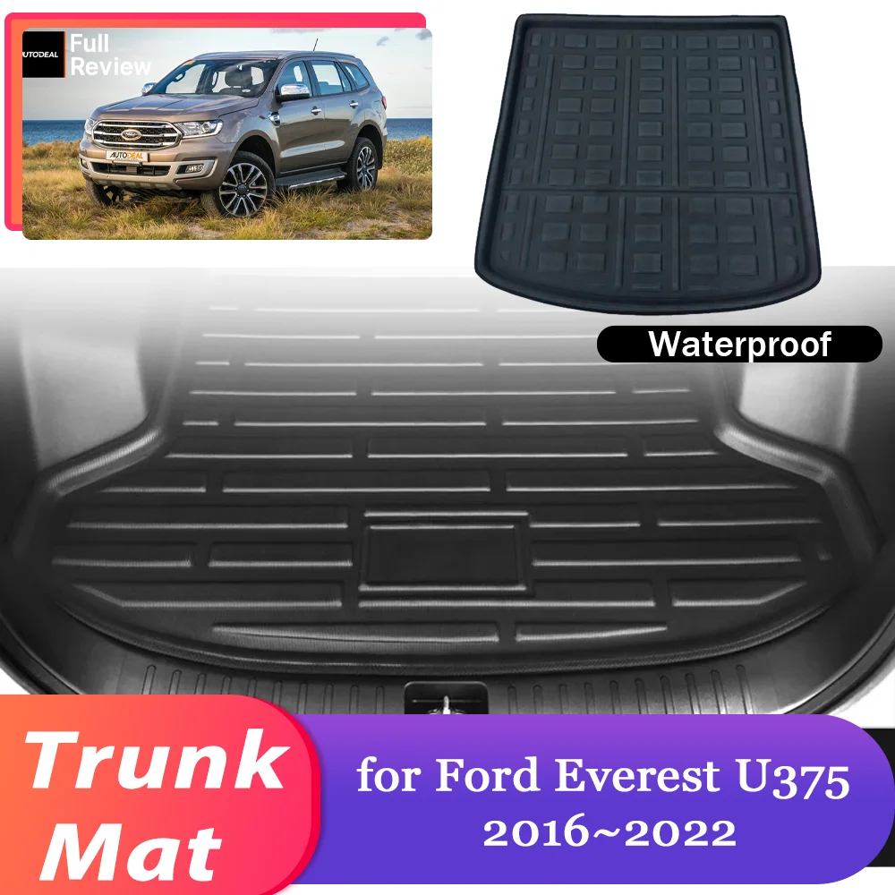 

Car Trunk Mat for Ford Everest U375 2016~2022 2017 2018 EVA Rear Luggage Waterproof Cargo Rug Pad Liner Cover Carpet Accessories
