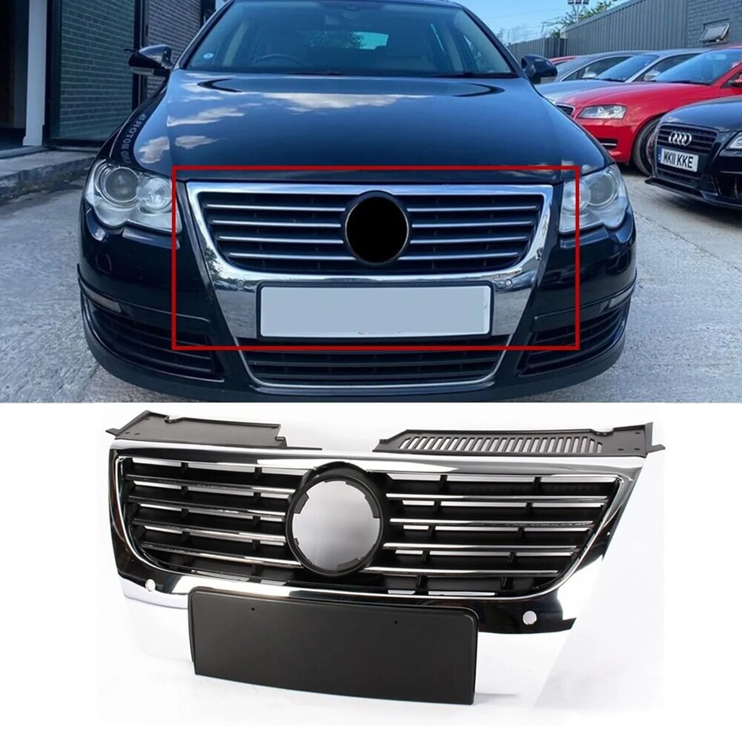 

For 2007 Volkswagen PASSAT FRONT GRILLE OE 3C0 853 651 AH