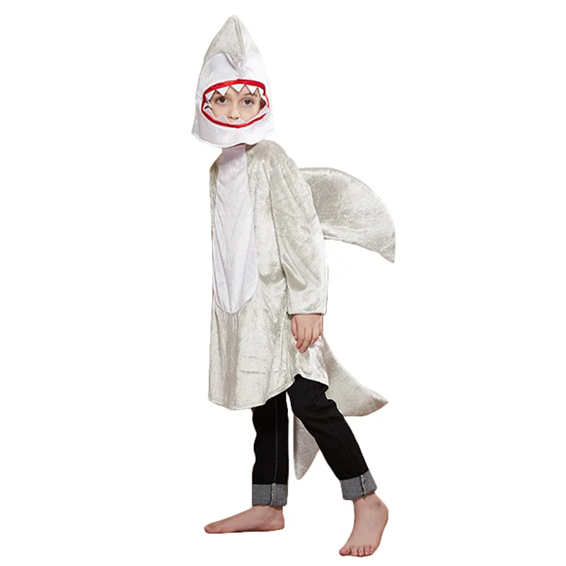 Jungen Shark Kostüm Halloween Kinder Meer Tier Anzug Onesie Shark Schwanz Fin Kleid für Karneval Party Kinder Tier Kleid up Outfits