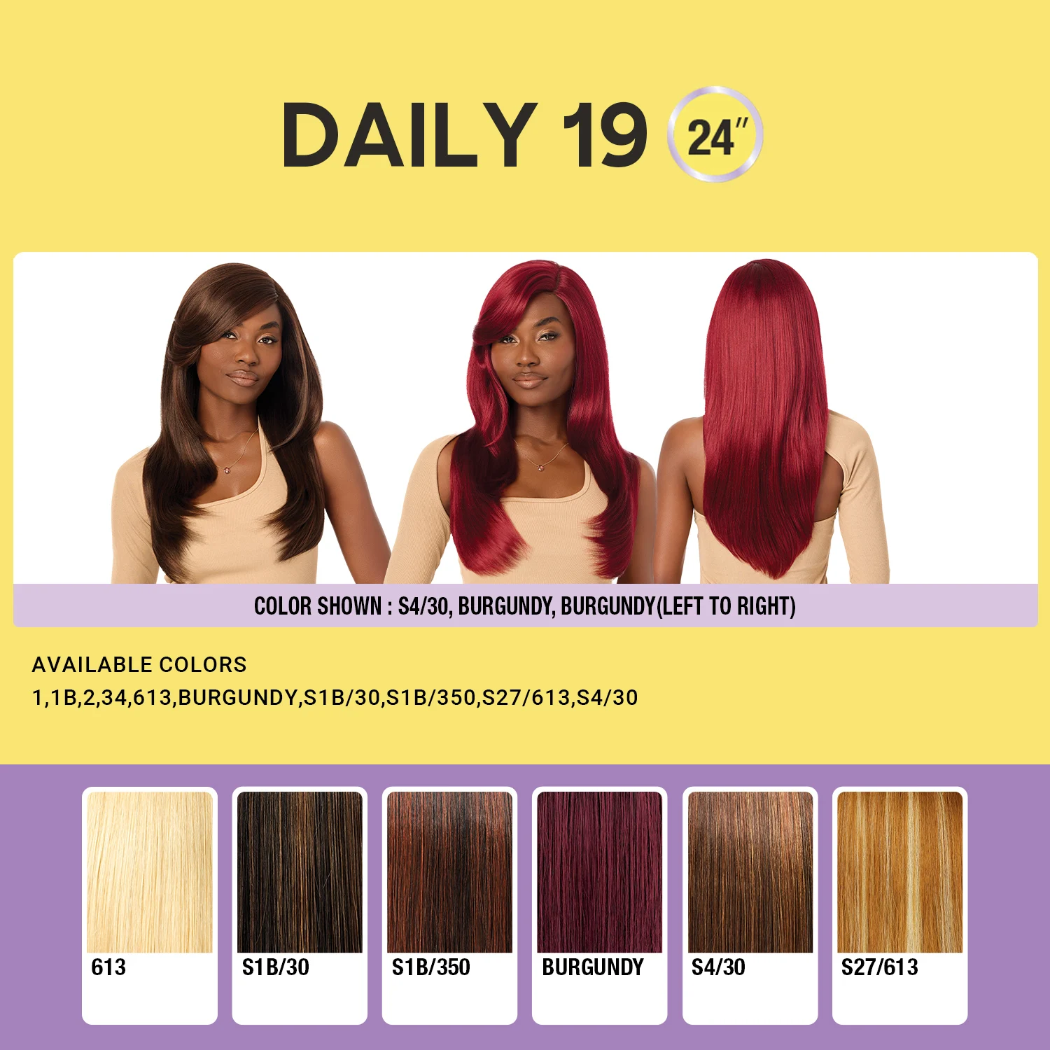 Outre The Daily Synthetic Wig Style N Dash 3" Deep Lace Part Wig Daily 19