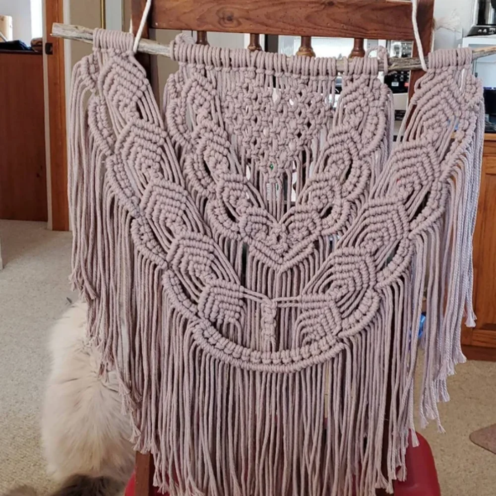 

Macrame Ropes 3mm 200 Meters Colored Cotton Cord DIY Easy Crafting Ideas Heart Pattern Tapestry Making Thread With PDF Tutorials
