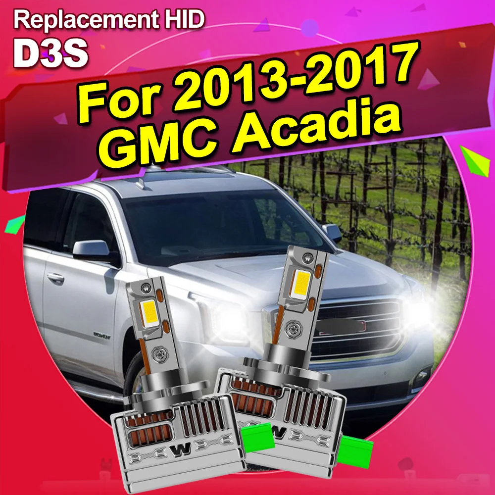 

For GMC Acadia 2013-2017 D3S D3R LED Headlight Kit Bulbs 150W 20000LM 6000K White Replacement Conversion Lamp