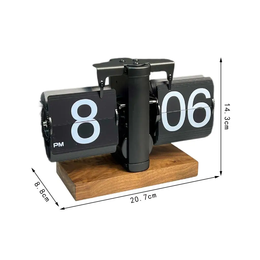 NONE Flip Clock Retro Digitale Tischuhr Vintage Mechanische Auto Flip Clock Tischdekoration und Zubehör für Home Room Cafe Desk 4