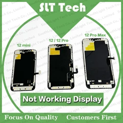 For Iphone 12 13 Pro Max Mini Original LCD Replacement Display Not Working Touch Screen Digitizer Full Assembly Cold Glue Frame