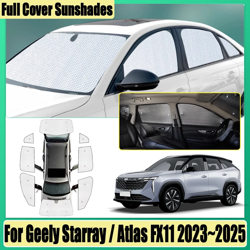 

Для Geely Boyue L Atlas Starray FX11 2023 2024 2025 автомобильные чехлы полное покрытие солнцезащитный козырек анти-УФ лобовое стекло солнцезащитные козырьки аксессуары
