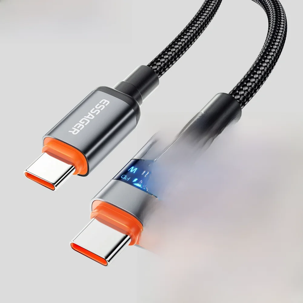 Essager 100W USB C do Type C Digital Display Cable Fast Charging 5A Type C to Type C Cable For MacBook pro Xiaomi Huawei Samsung — zdjęcie 2