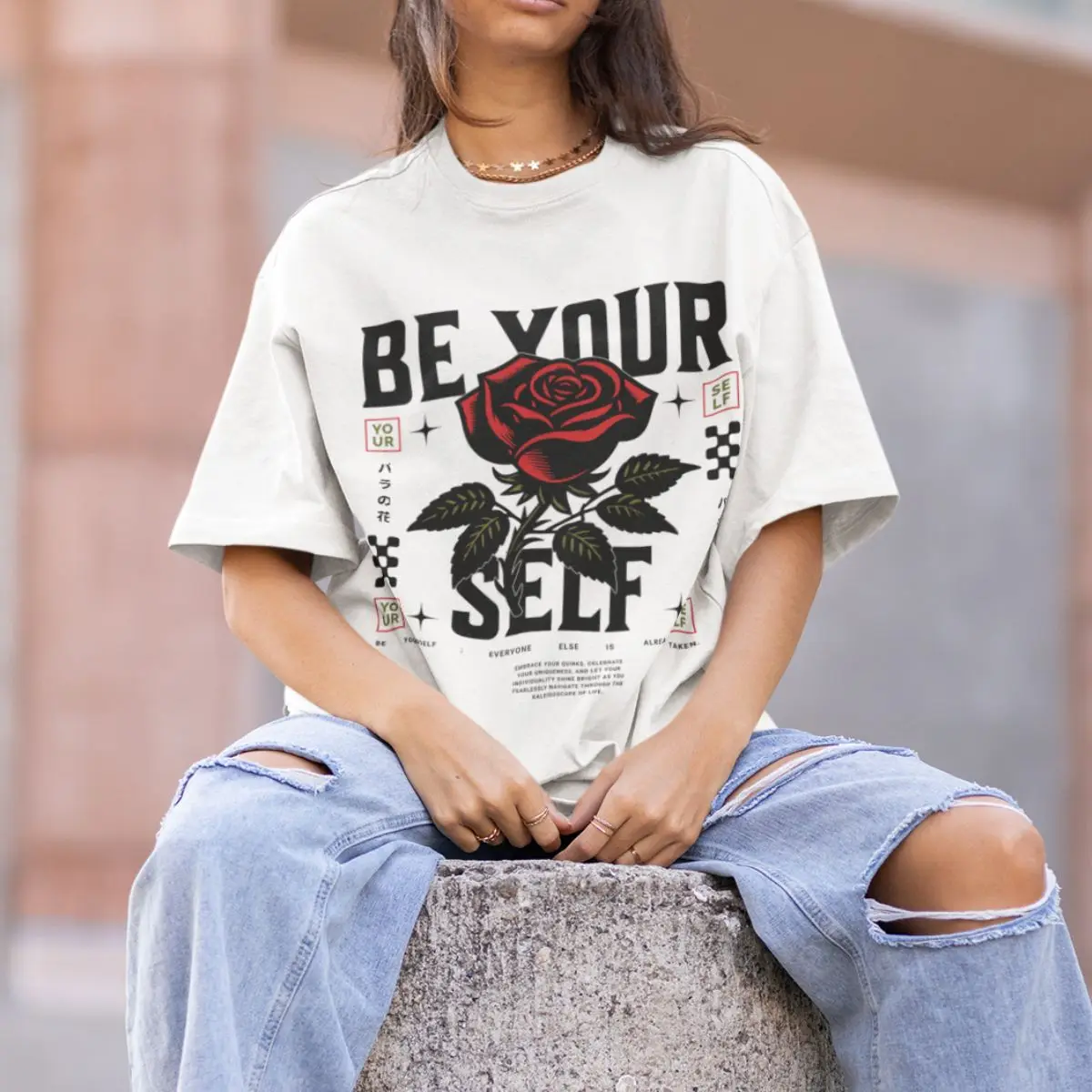 Camiseta Unissex Estampada Be Yourself 100% Algodão