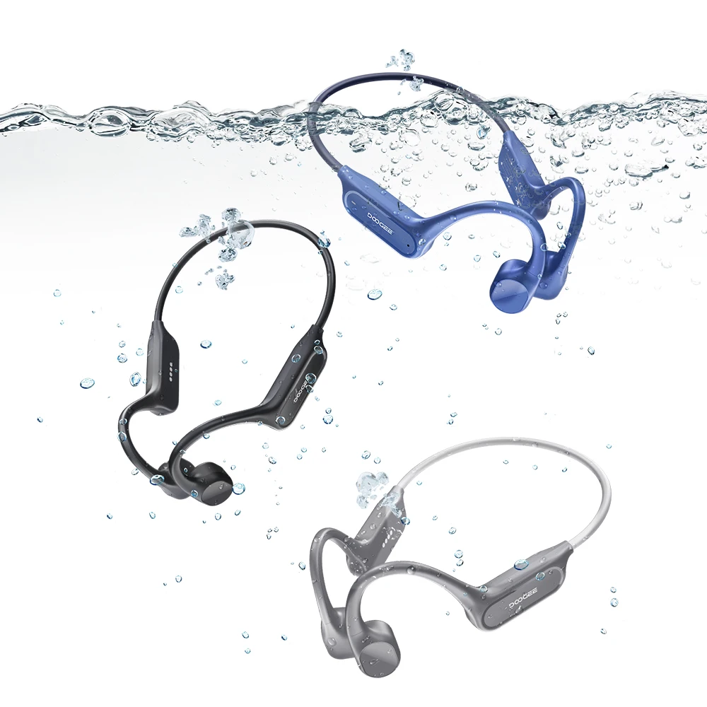 Casque audio à conduction osseuse DOOGEE BoneBeat Swim Lite IP68 étanche, Bluetooth 5.4 + MP3, 10 heures d'autonomie, 32 Go
