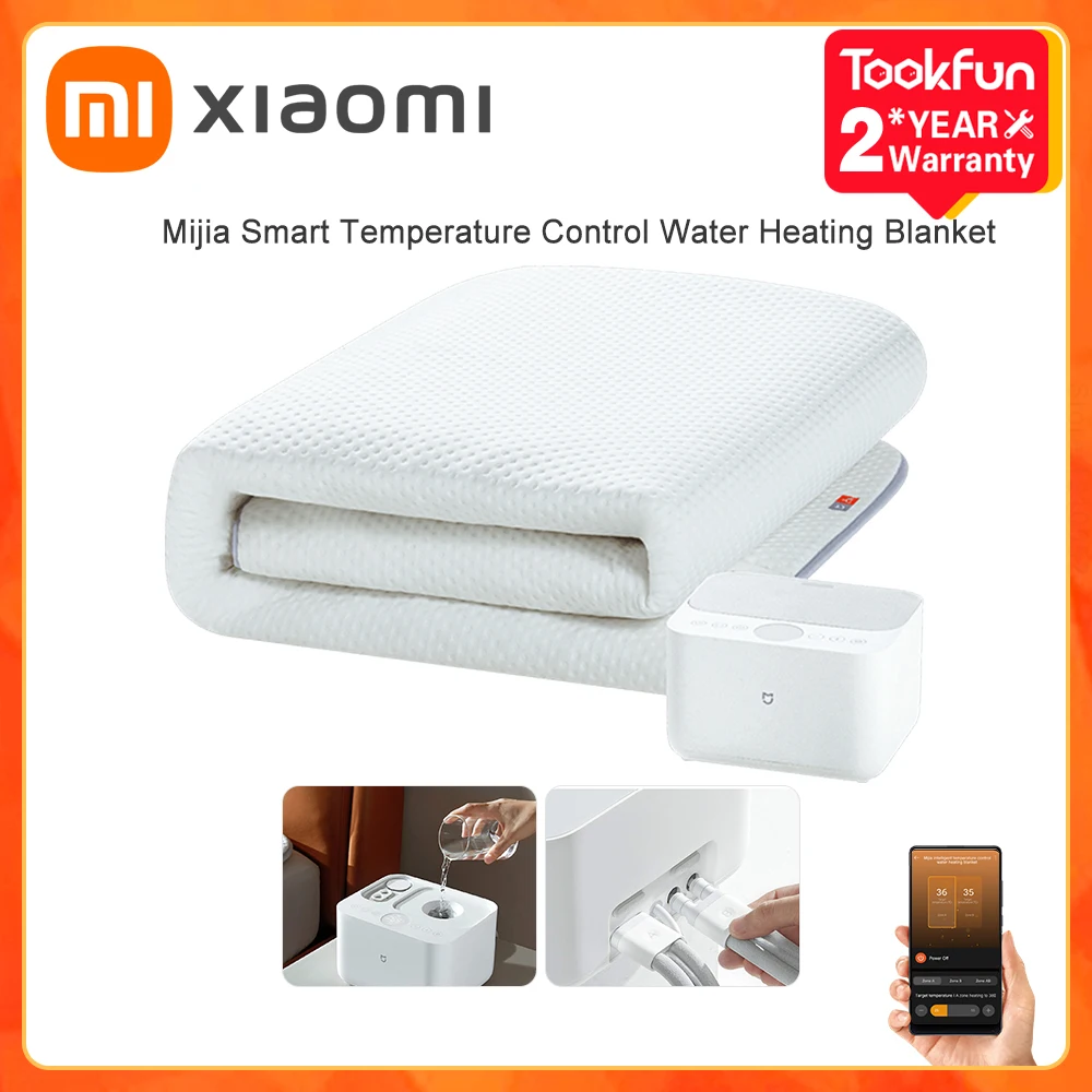 Xiaomi Mijia Smart Temperature-Controlled Water Heating Blanket 0.45L Dual-Zone Independent Temperature Control Mite Removal App
