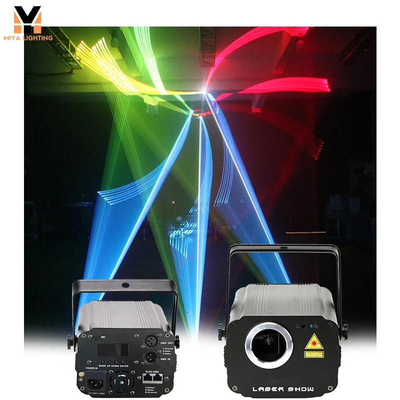 hot sale 2W animation party dj disco rgb 15kpps  colorful home party scenes stage concert Laser Light