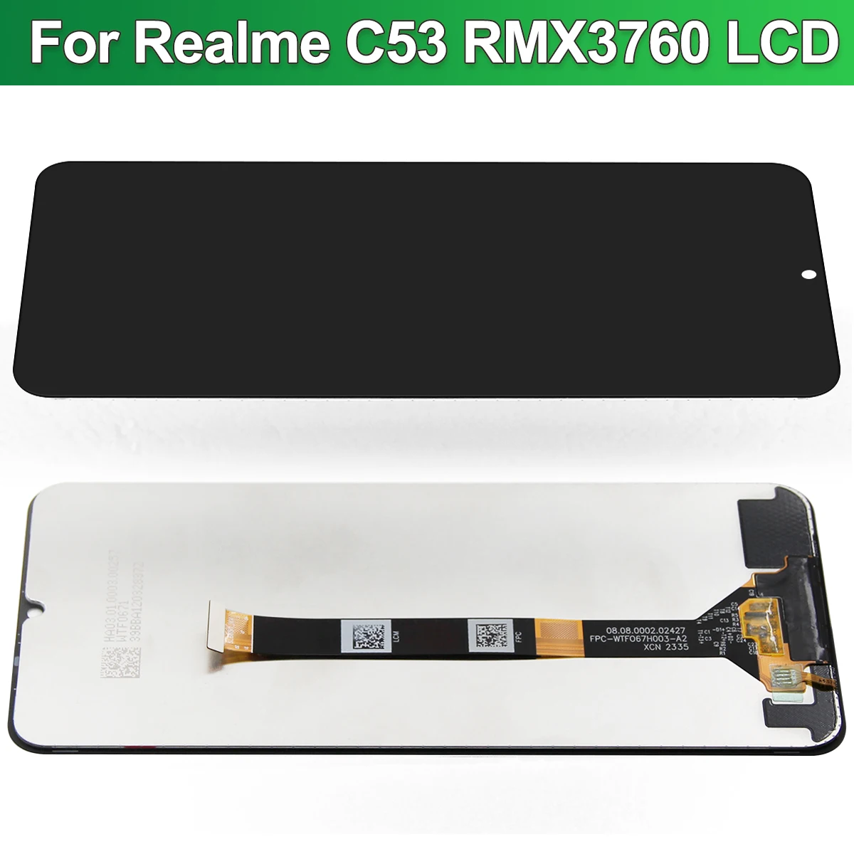 6.74\'\' Screen With Fame For Realme C53 RMX3760 LCD Display Touch Screen Digitizer Assembly Replacement For Realme C53 LCD