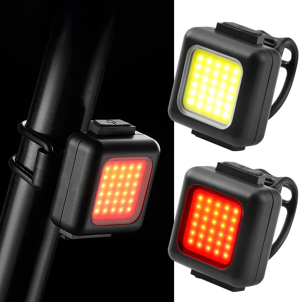 AliExpress cycle zone Bicycle Light Set Type-C Charging Headlight Taillights Easy to Install 3 Lighting Modes MTB Bike Front Rear Light Warning Set