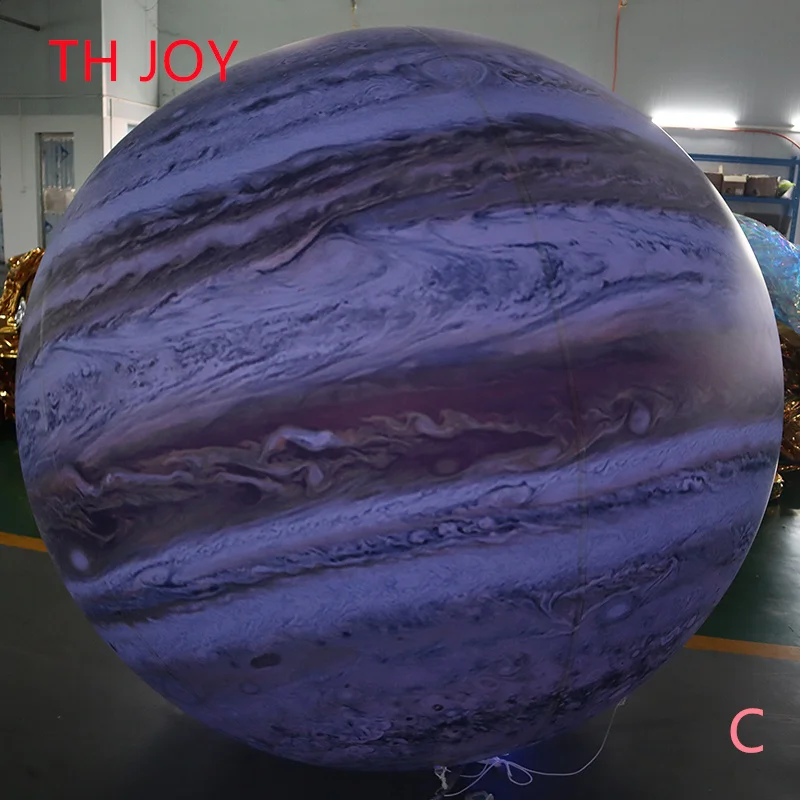 fast air ship to door,  Led Lighting Inflatable Planet Balloon, one set Solar System Nine Planets Inflatable Planet Saturn