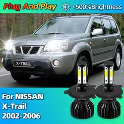 2Pcs Turbo 30000Lm Car Headlight LED Bulbs CANBUS Lights H4 HiLo Beam For NISSAN X-Trail XTrail 2002 2003 2004 2005 2006