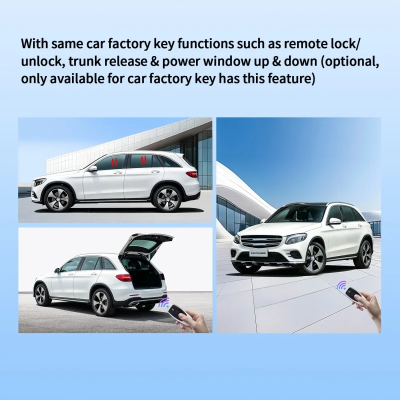 EASYGUARD Plug Play Smart Key Keyless Entry System For Mercedes Benz C/E/S/G/CLA/CLS/GT/GLC/GLE/GLS 18-22 With Comfort Access
