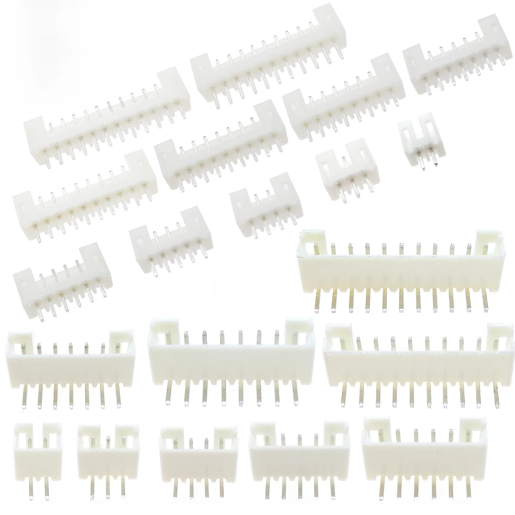 50 szt. Złącza JST ph2. 0 2mm wyprowadzają PH 2.0 2 P 3P 4P 5P 6P 7P 8P 9P 10P 11P 12 głowica pinowa 2.0mm materiał męski PH-A proste szpilki — zdjęcie 2