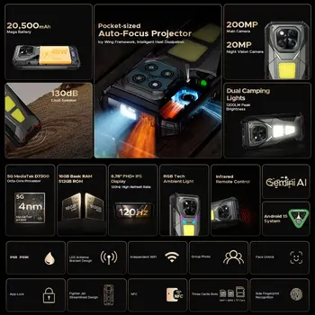 DOOGEE V Max Play 2025 Projektor Robustní Telefon 6,78 10 nejlepší prodej nejprodávanější chytré telefony - №2