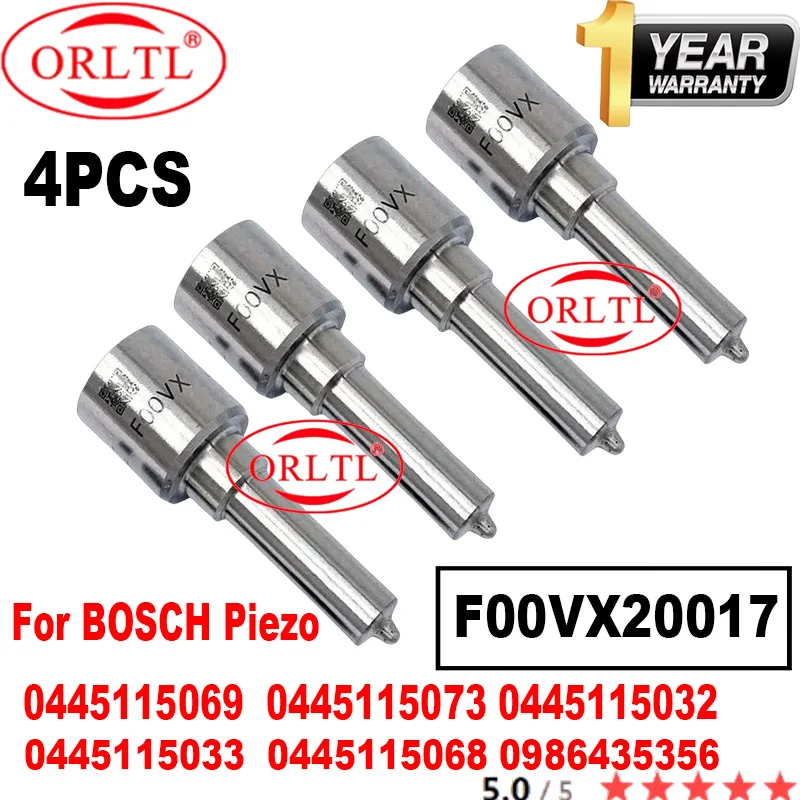 4PCS F00VX20017 For Mercedes Diesel Piezo Injector Nozzle 0445115069 0445115073 0445115032 0445115033 0445115068 6460701187