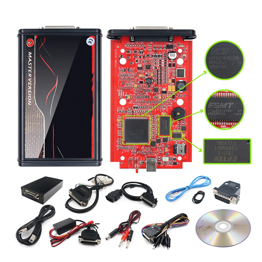 ECU Tool for Kess Ktag Online Unlimited KESS 2.80 EU Red V5.017 KTAG 7.020 2.25 OBD2 Car TrucK ECU Chip Tuning Programmer Tool
