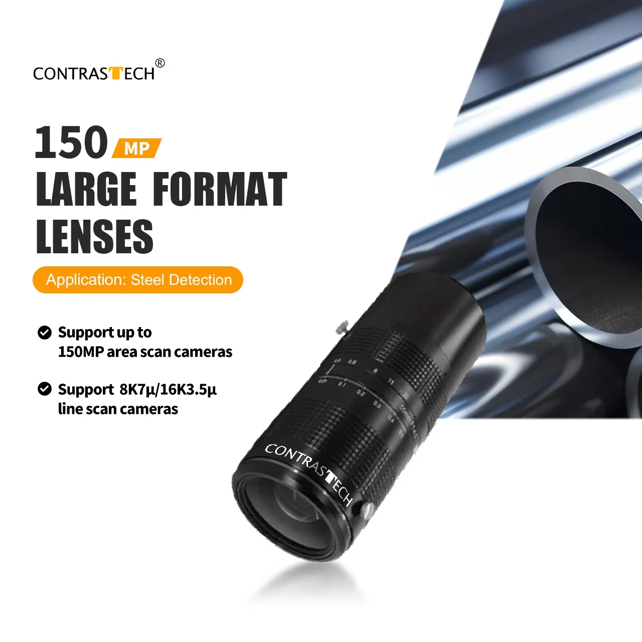150MP Industrial Lens 55mm F4.5 M72 Mount Large Image Circle 67mm Low Distortion High Resolution FA Lens for Machine Vision