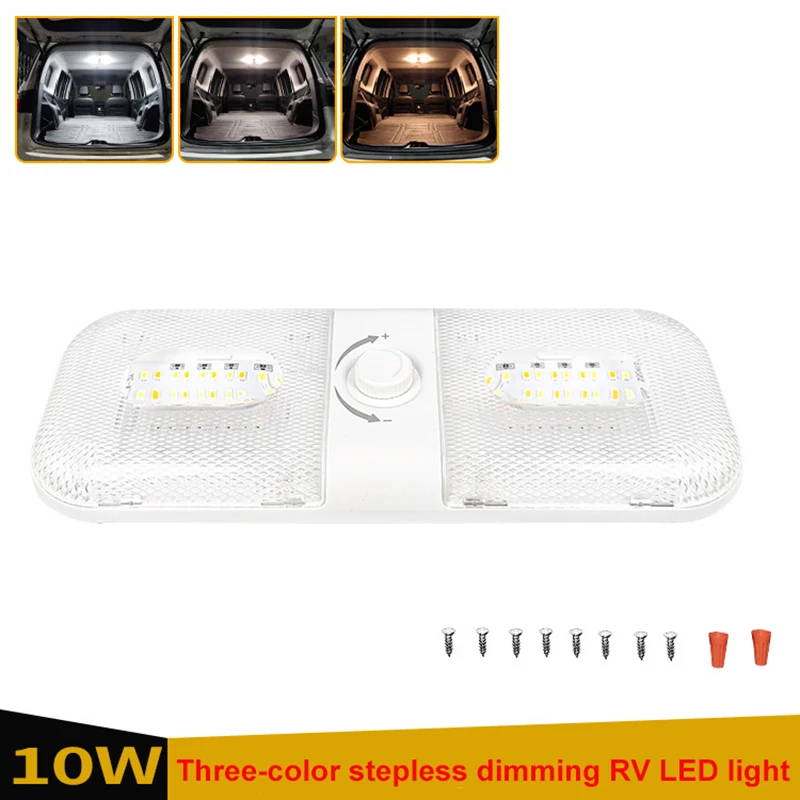 

12V 24V 120LED Car Dome Light With Switch For RV Boat Yacht Camping Motorhome Trailer Car Interior Reading Lamp RV Accessories