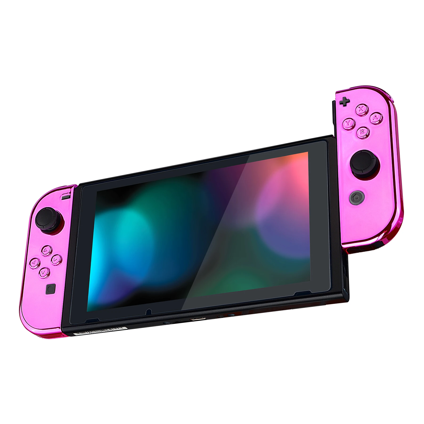 Extremerate Chroom Roze Controller Behuizing Met Volledige Set Knoppen Diy Vervanging Shell Case Voor Ns Schakelaar & Oled Joycon
