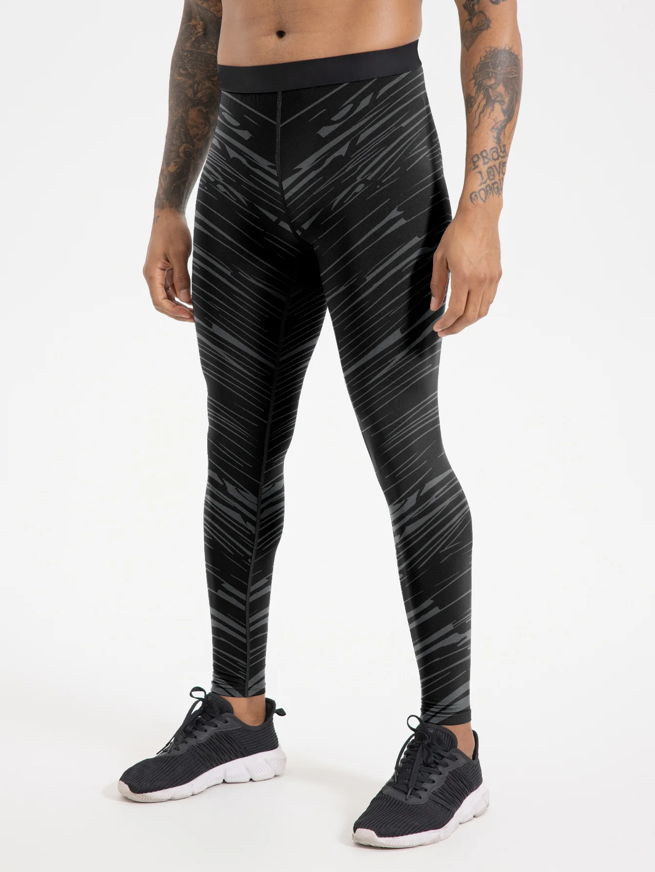 

Digital printed Men's Fitness tight pants quick drying suit for fitness, basketball, running and cycling outdoor sports