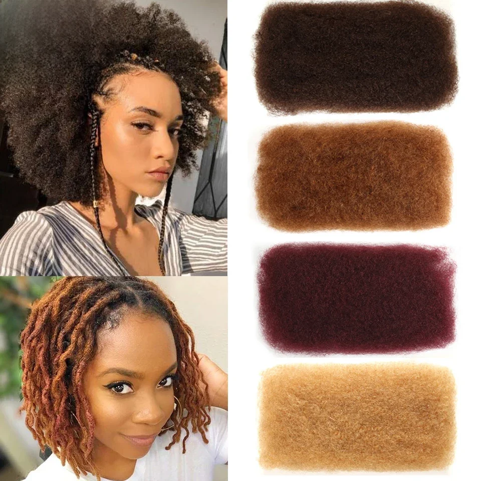 Strak Braziliaans Remy-haar Afro kinky Krullend Bulk Echt haar Voor vlechten QVR 1 bundel 50 g/stk Natuurlijke kleur Vlechten Haar Geen inslag - afbeelding 2