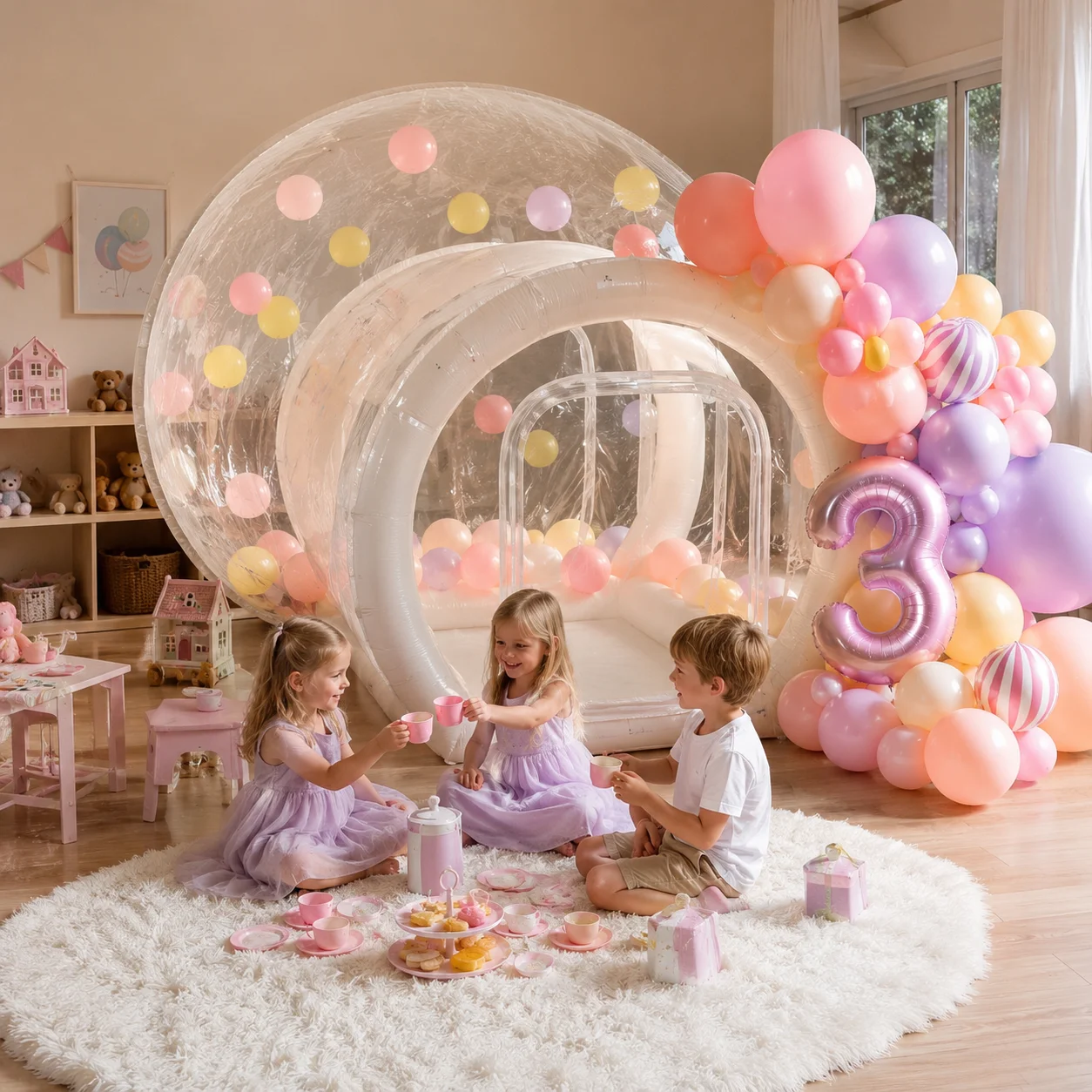 La dernière maison bulle gonflable 2026 présente un dôme transparent et est idéale pour les fêtes d'anniversaire, les propositions de mariage, les célébrations de la Journée des enfants et révèle les secrets des cérémonies liées au genre.