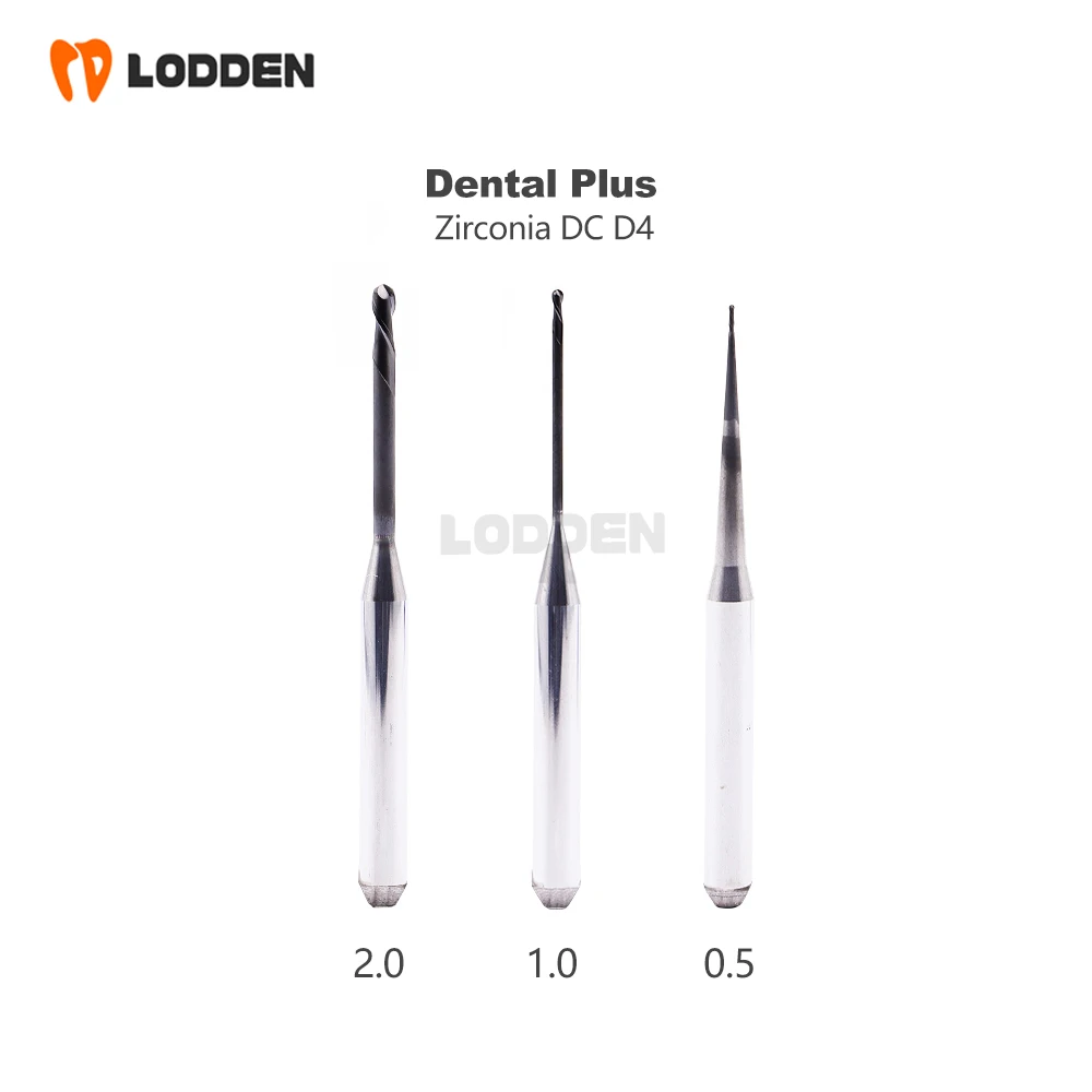 Dental Plus Zirconia PMMA Machine for Dental Lab Milling Burs D4 DC NC Coating Dentisity Materials Grinding Drills