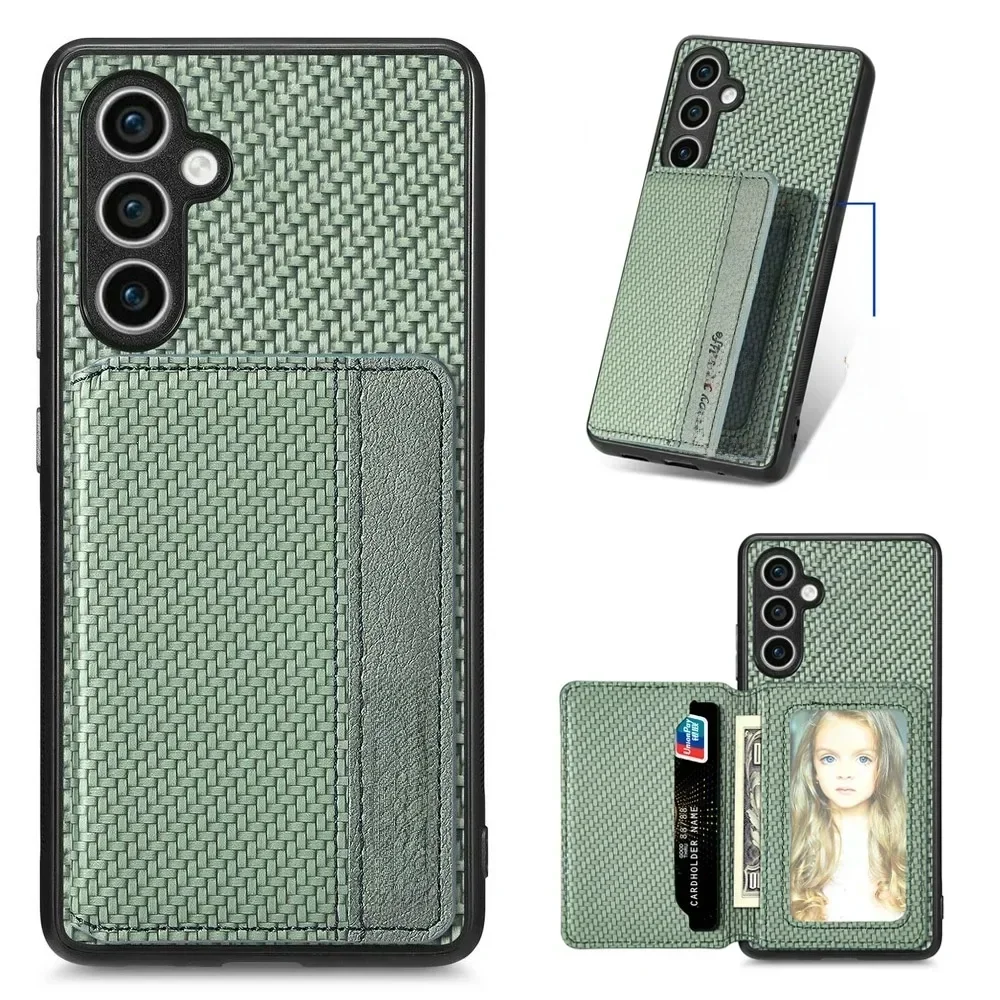 Étui en cuir avec panneau arrière RFID pour cartes, compatible Samsung Galaxy A57 A17 A56 A55 A54 A53 A36 A35 A34 A15 14 A 56 A37 A50 A73 33 A16 5G