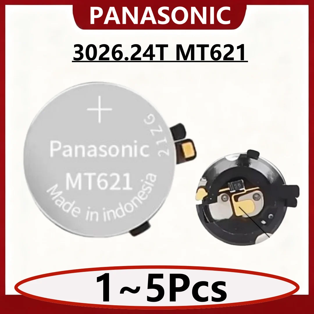 1~5Pcs Panasonic 3026.24T MT621 3026 24T 3026-24T Seiko Watch Kinetic Energy Rechargeable Battery Capacitor for Seiko AS32 AS37