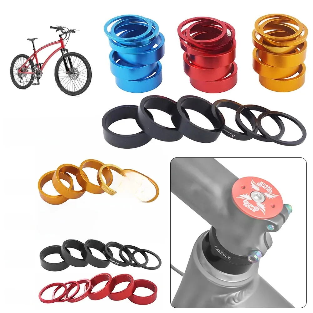 AliExpress Shunmaii 6 Pcs/set Bike Headset Washer Aluminum Alloy Mountain Bicycle Front Fork Washer Bike Stem Handlebar Spacers Ring Gasket