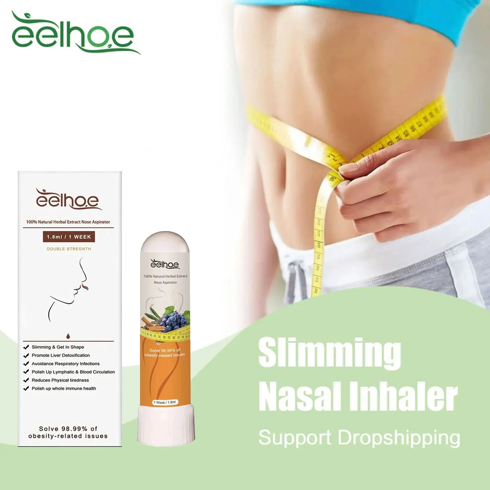 Detox Nasal Inhaler Body Slimming Remove Cellulite Thin Arm Leg Waist Flat Tummy Belly Firming Sculpting Burn Fat Nasal Inhaler