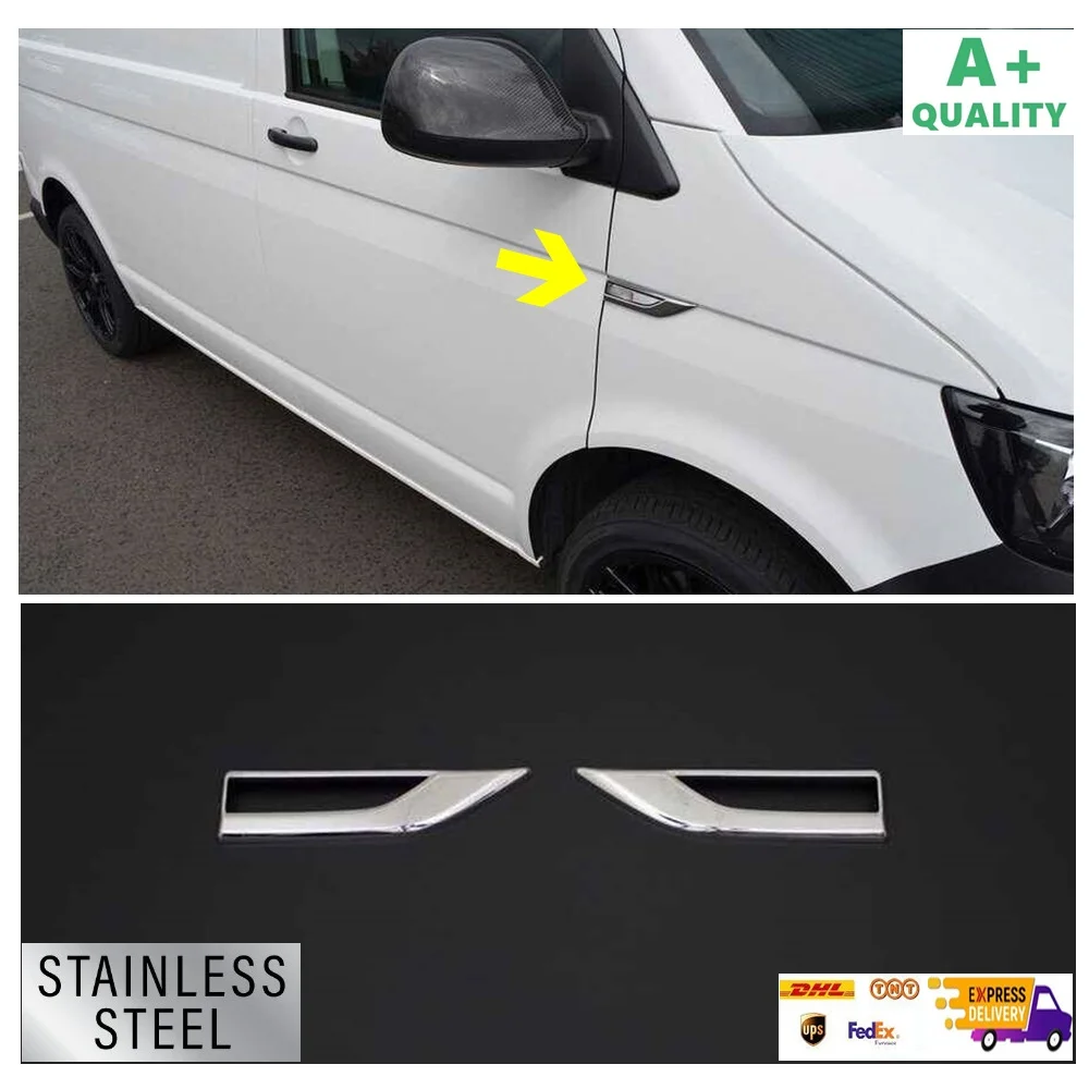 

For VW T6 Transporter Chrome Signal Frame 2 Pcs 2015-2019 Models. Stainless Steel. A + Quality. Car Accessories Tuning