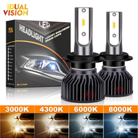 Dualvision 1000W 3000K 4300K 8000K H7 H4 LED Headlights LED CANbus H4 H1 H11 H8 H9 9005 9006 HB3 HB4 6000K 12V Auto Fog Lights