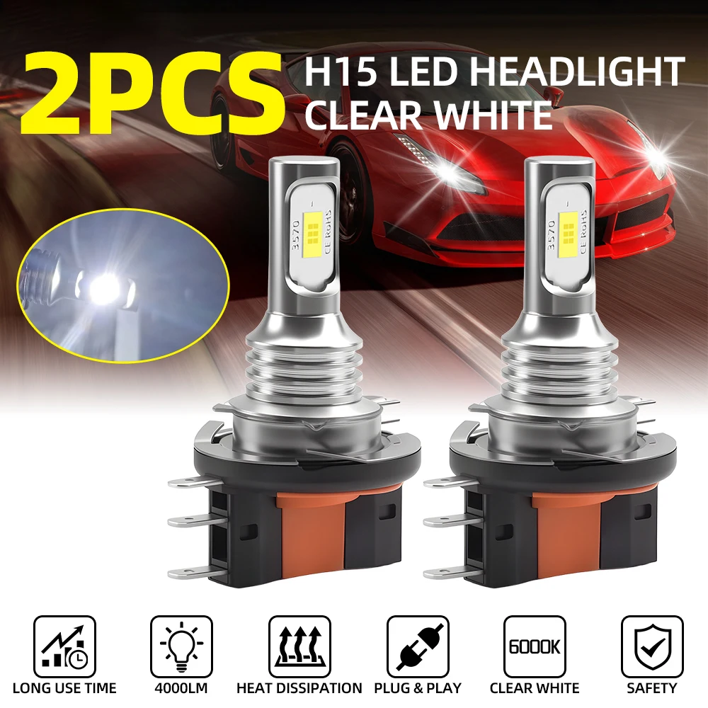 2PCS H7 H1 H8 H9 H11 9005 9006 Led-lampen HB3 HB4 CSP LED Super Helle Scheinwerfer DRL Lampe 6000K Weiß – Detail 10