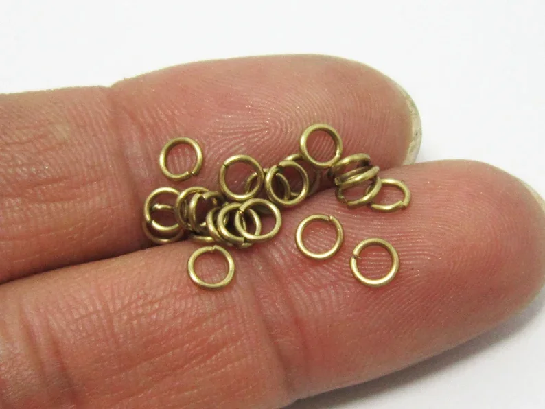 1000pcs Brass Jump Rings, Open jump rings, 4x0.7mm, 4x0.6mm, 4x0.5mm, Link Chain Connector, Jewelry making R301