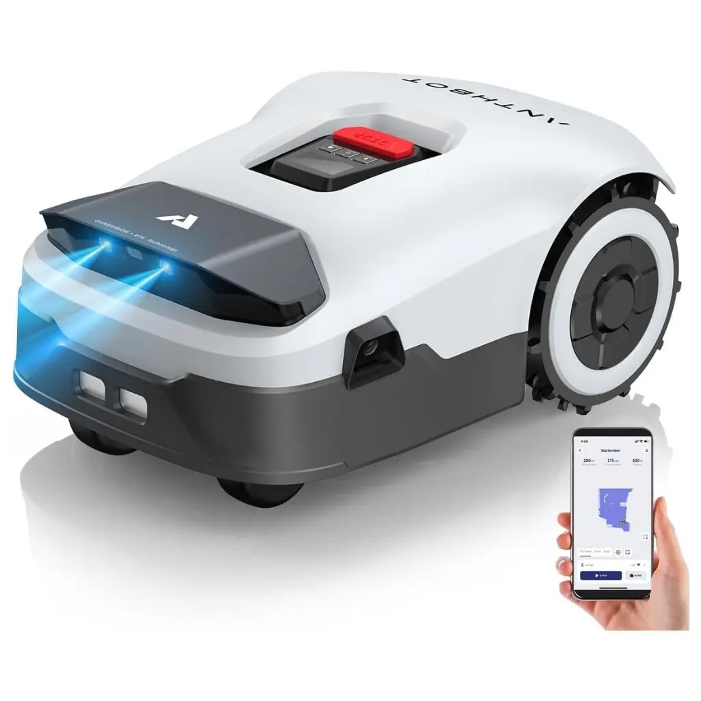 

BIG DISCOUNT SALES PROMO Robot Lawn Mower NO Wire - 0.22 Acre, Full Band RTK+4-Eye Vision Robotic Lawnmower, Automatic Mapping,