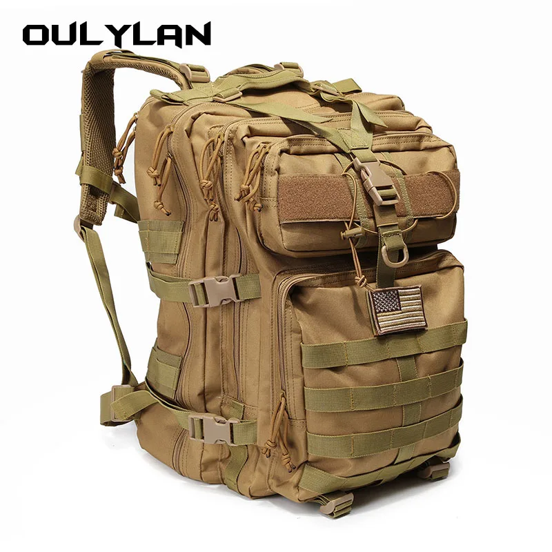 

Тактический рюкзак OULYLAN, мужской Штурмовой Рюкзак Molle, наружная дорожная Сумка для кемпинга, пешего туризма, альпинизма, водонепроницаемая сумка