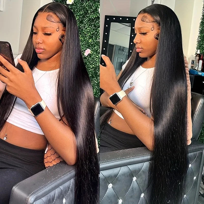 Alimice Straight Bundles Human Hair 24 Inch Single Bundle100% Human Hair Brazlian Virgin 1 Bundles Human Hair Natural Color