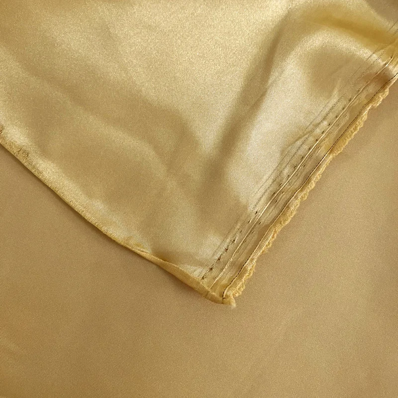 Golden Fabric, Shiny Gold Satin Lining Cloth for Sewing