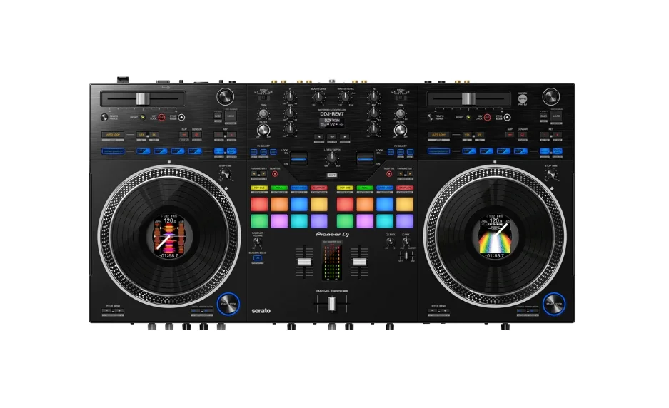 مخفضة!!!...))) وحدة تحكم DJ ذات أداء ثنائي القناة من Pioneer DDJ-REV7، توافق Serato DJ Pro وR rekordbox