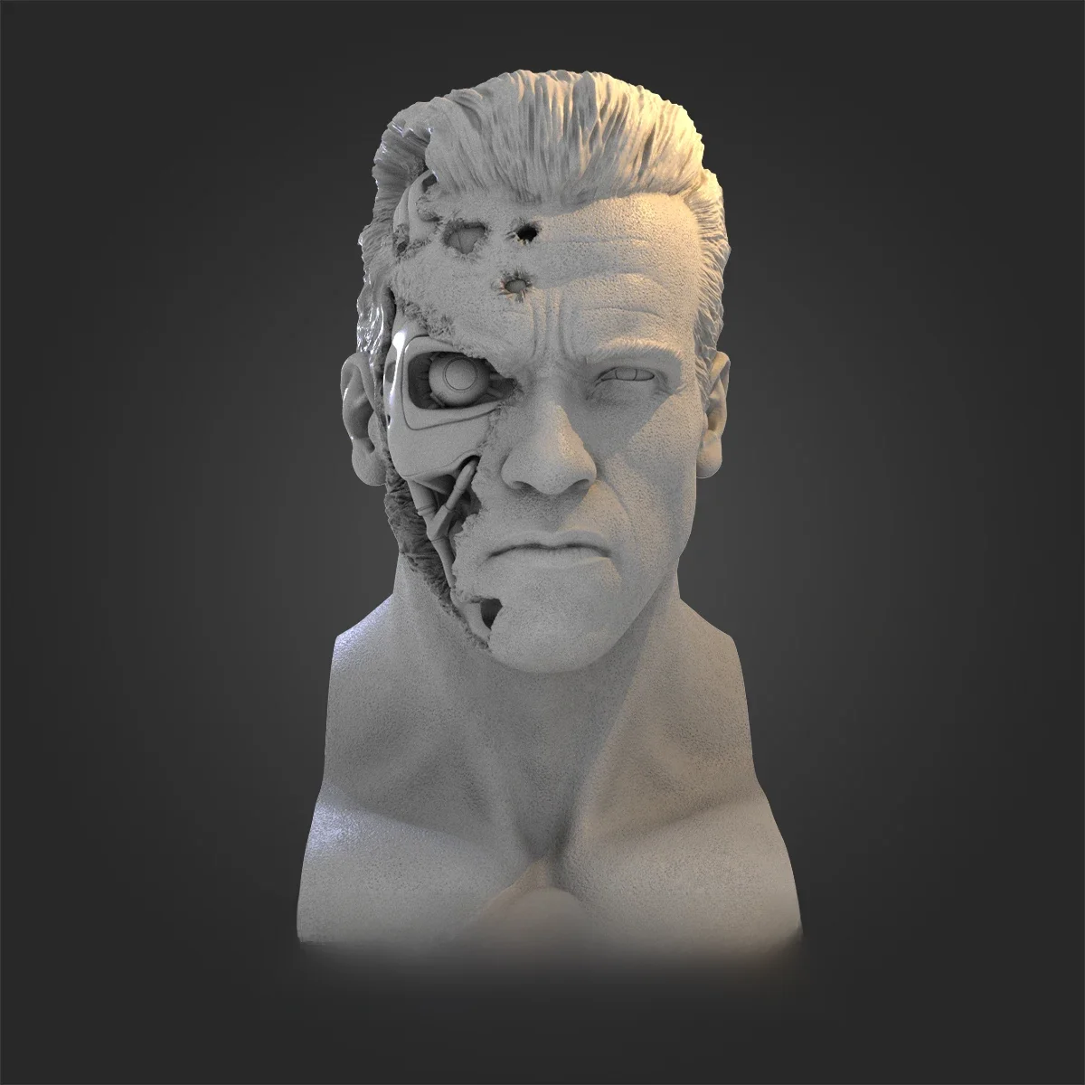 1/10 skala Harz Abbildung Modell 41mm Höhe Schwarzenegger Terminator Roboter Fehlschlag Unlackiert