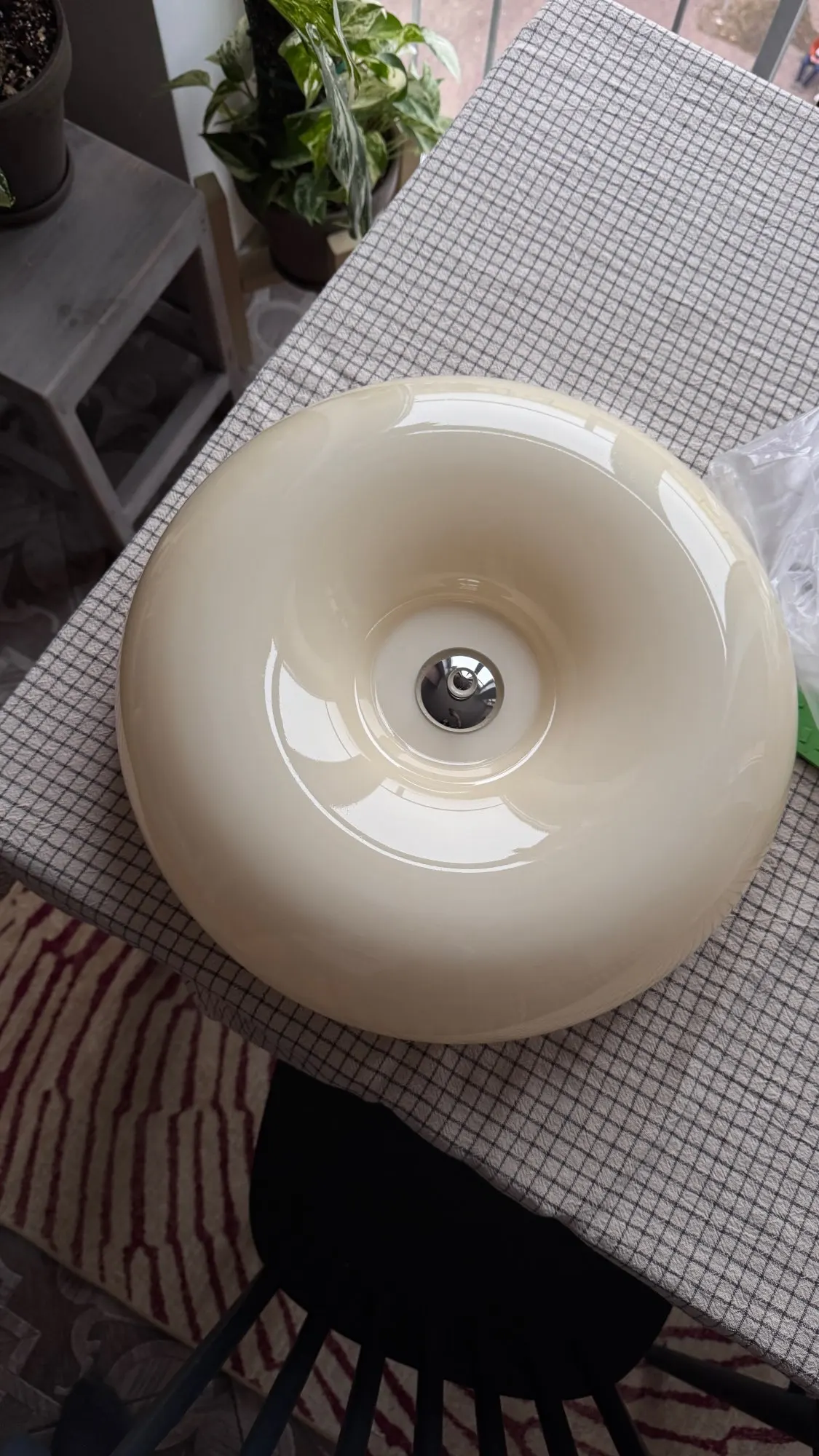 Bauhaus Sculptural Mushroom Ceiling Lamp, customer photo